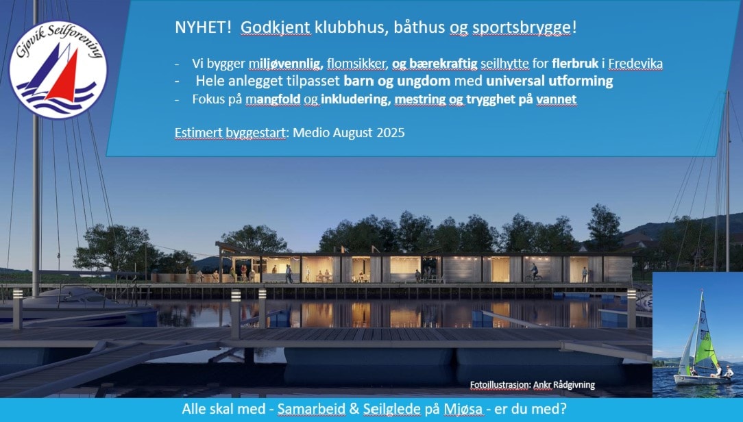NYHET Innlandet fylkeskommune har fordelt spillemidler - bygging av klubblokale starter medio August 2025